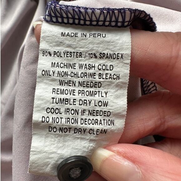 Greyson Purple & Red Square Polka Dot Design Golf Shirt L - Picture 9 of 12